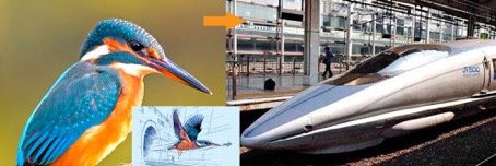 Kingfisher feature used to solve bullet train problem